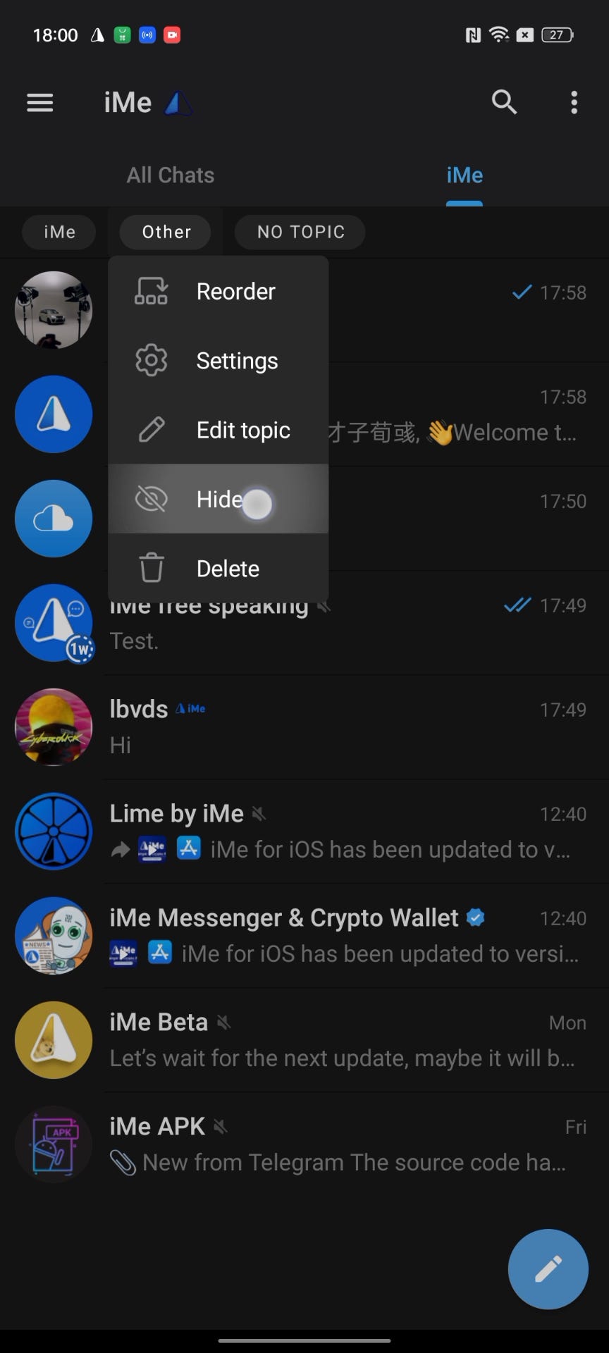 使用 iMe 提高您的工作效率和隱私:在 Telegram 上隱藏主題和資料夾